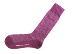 Fluevog Shoes Dango Vog Socks | Paisley Knit Sock Purple/White Discount