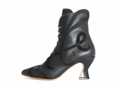 Fluevog Shoes De La Cruz | Embroidered Lace-Up Boot Black Flash Sale