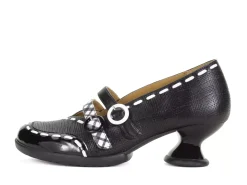 Fluevog Shoes Decisive | Double-Strap Mary Jane Black/White Best Sale