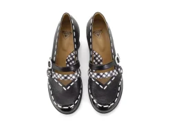 Fluevog Shoes Decisive | Double-Strap Mary Jane Black/White Best Sale