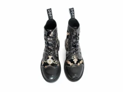 Fluevog Shoes Derby Swirl (6 Eye) | Classic Derby Boot Black Jacquard Cheap