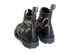 Fluevog Shoes Derby Swirl (6 Eye) | Classic Derby Boot Black Jacquard Online