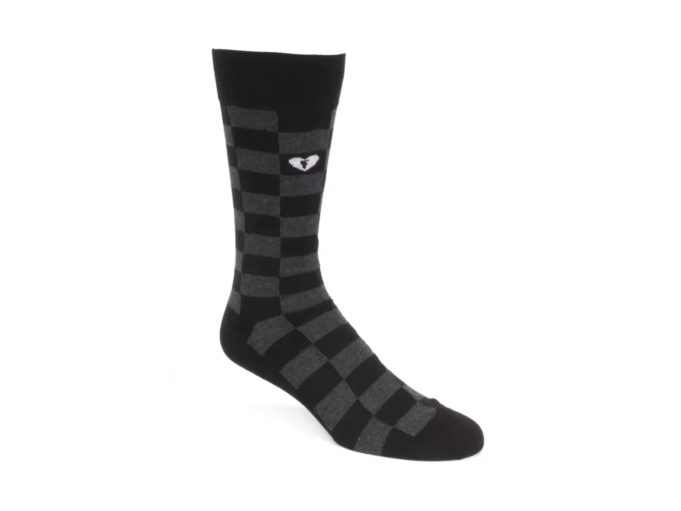 Fluevog Shoes Diego Vog Socks | Checkered Sock Black/Grey Cheap