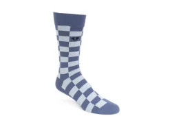 Fluevog Shoes Diego Vog Socks | Checkered Sock Blue Combo Online
