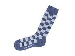 Fluevog Shoes Diego Vog Socks | Checkered Sock Blue Combo Online
