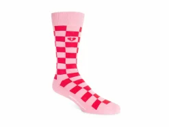 Fluevog Shoes Diego Vog Socks | Checkered Sock Pink/Red Shop