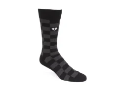 Fluevog Shoes Diego Vog Socks | Checkered Sock Black/Grey Flash Sale