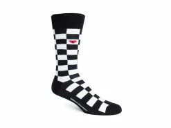 Fluevog Shoes Diego Vog Socks | Checkered Sock Black/White Best Sale