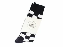 Fluevog Shoes Diego Vog Socks | Checkered Sock Black/White Best Sale