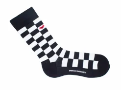 Fluevog Shoes Diego Vog Socks | Checkered Sock Black/White Best Sale
