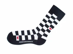 Fluevog Shoes Diego Vog Socks | Checkered Sock Black/White Best Sale