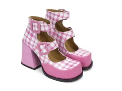 Fluevog Shoes Dionna | Double-Strap Shoe Pink/White Best