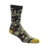 Fluevog Shoes Ebi Vog Socks | Plaid And Stars Sock Black Fashion