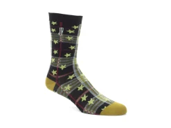 Fluevog Shoes Ebi Vog Socks | Plaid And Stars Sock Black Fashion