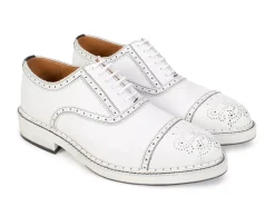 Fluevog Shoes Edda | Modern Brogue Shoe White Sale
