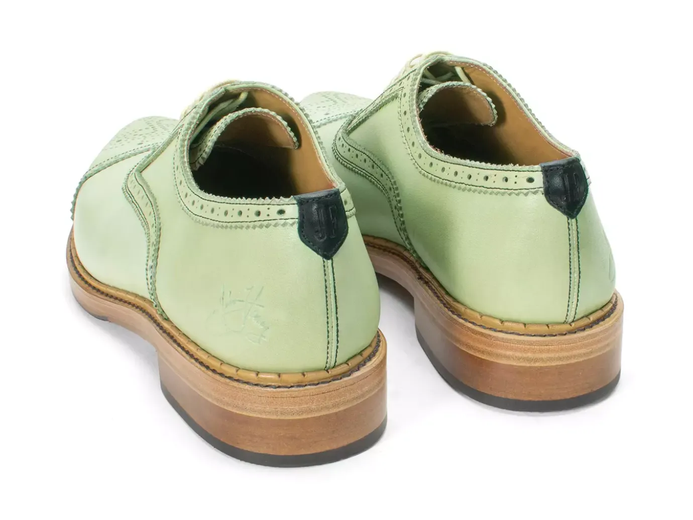 Fluevog Shoes Edda | Modern Brogue Shoe Green Outlet