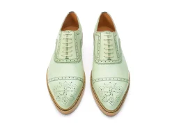 Fluevog Shoes Edda | Modern Brogue Shoe Green Sale