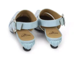 Fluevog Shoes Ellychnia | Strappy Slingback Heel Blue Best Sale