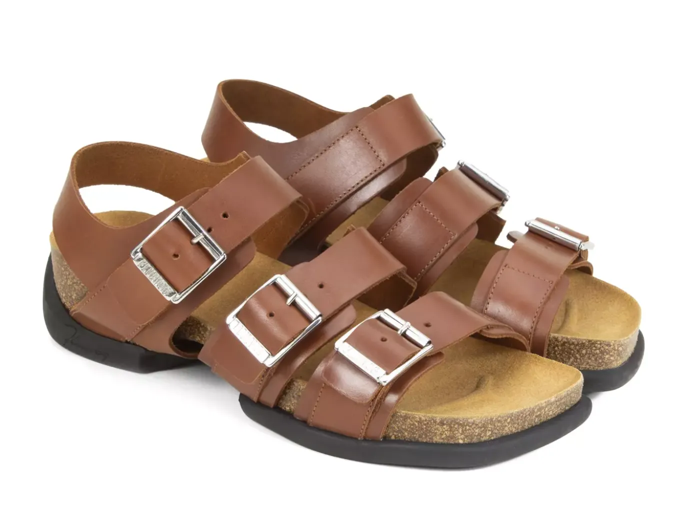 Fluevog Shoes Elsie | Strappy Buckle Sandals Brown Shop