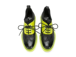 Fluevog Shoes Felix | Wingtip Brogue With Neoprene Black/Lime Discount