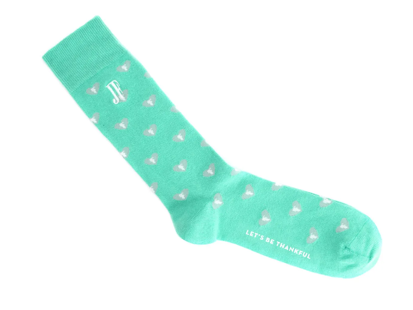Fluevog Shoes Fine Vog Socks | Sock With Hearts Teal Cheap