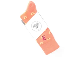 Fluevog Shoes Fine Vog Socks | Sock With Hearts Peach Fashion