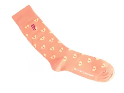 Fluevog Shoes Fine Vog Socks | Sock With Hearts Peach Fashion