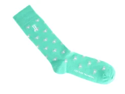 Fluevog Shoes Fine Vog Socks | Sock With Hearts Teal Shop