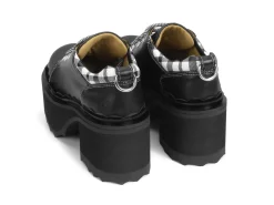 Fluevog Shoes Fizzy | Flowery Platform Shoe Black/White Outlet