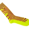 Fluevog Shoes Ford Vog Socks | Optical Illusion Sock Yellow/Orange Fashion