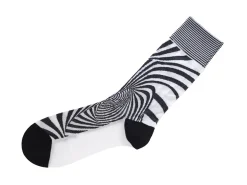 Fluevog Shoes Ford Vog Socks | Optical Illusion Sock Black/White Cheap