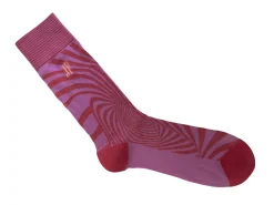 Fluevog Shoes Ford Vog Socks | Optical Illusion Sock Purple/Red Outlet