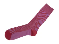 Fluevog Shoes Ford Vog Socks | Optical Illusion Sock Purple/Red Outlet