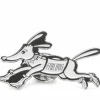 Fluevog Shoes Freddy The Fluedog Pin | Enamel Pin Silver/White Hot