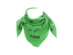 Fluevog Shoes F-This Bandana Scarf | Wool And Silk Headscarf Green/Black Hot