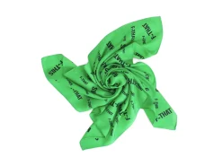 Fluevog Shoes F-This Bandana Scarf | Wool And Silk Headscarf Green/Black Hot