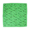 Fluevog Shoes F-This Bandana Scarf | Wool And Silk Headscarf Green/Black Online