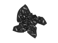 Fluevog Shoes F-This Bandana Scarf | Wool And Silk Headscarf Black/White Online