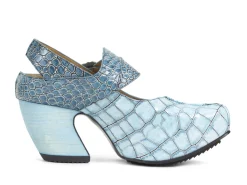 Fluevog Shoes Generator | Platform Slingback Heel Blue Croc Sale