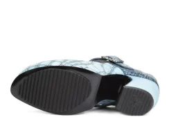 Fluevog Shoes Generator | Platform Slingback Heel Blue Croc Sale