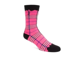 Fluevog Shoes Hazel Vog Socks | Knit Plaid Sock Pink Cheap