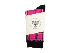 Fluevog Shoes Hazel Vog Socks | Knit Plaid Sock Pink Cheap