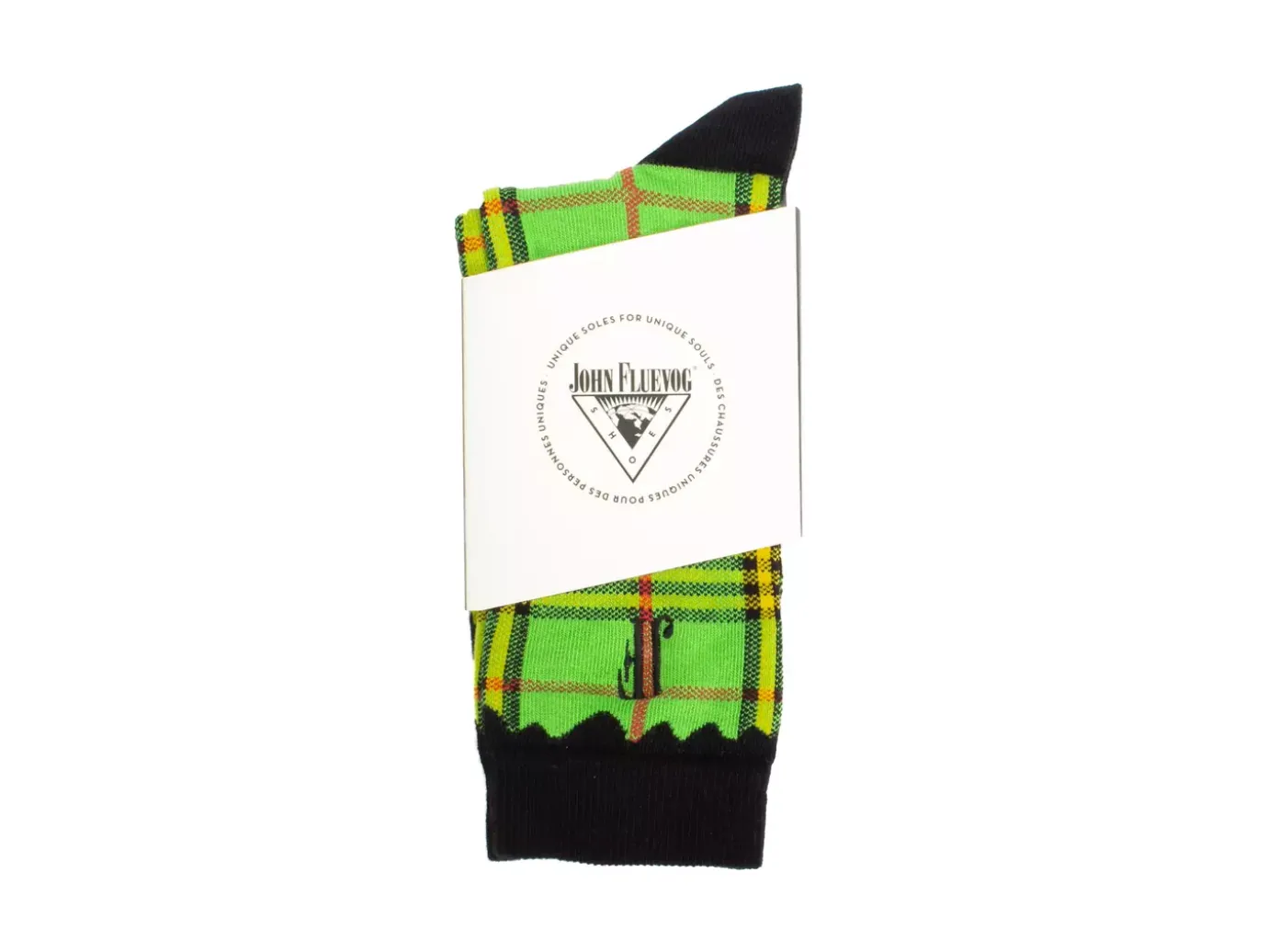 Fluevog Shoes Hazel Vog Socks | Knit Plaid Sock Green Best