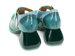 Fluevog Shoes Hockney | T-Strap Leather Shoes Turquoise Sale