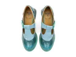 Fluevog Shoes Hockney | T-Strap Leather Shoes Turquoise Sale