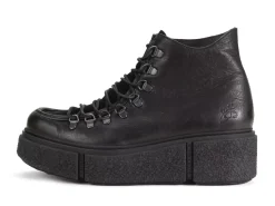 Fluevog Shoes Hooke | Lace-Up Platform Hiker Boot Black Flash Sale