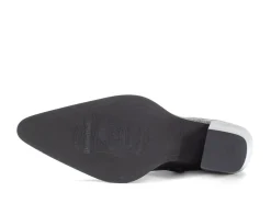 Fluevog Shoes Joan | Asymmetrical Ankle Boot Black Emboss Online