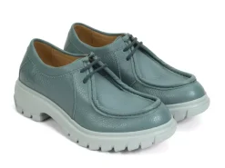 Fluevog Shoes Jueves | Casual Leather Shoe Teal Best