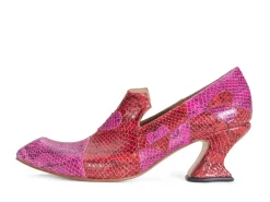 Fluevog Shoes Kaija | Loafer Heel With Hearts Pink/Red Best