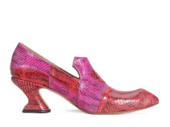 Fluevog Shoes Kaija | Loafer Heel With Hearts Pink/Red Best